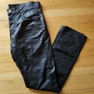 Goldsign Black Faux Leather Stevie Jeans - 27